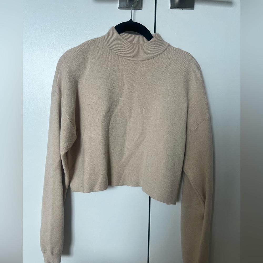 bershka crew neck crop sweater
